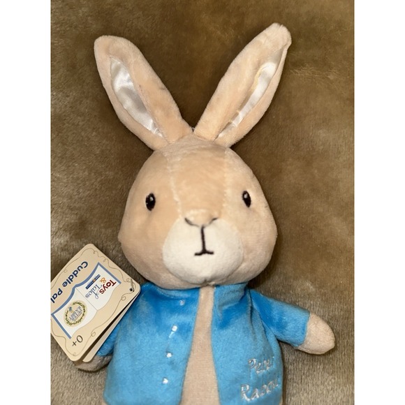 New Kids Preferred  Cuddle Pal Peter Rabbit Teether Rattle Toy Crinkle Ears Chew - Picture 6 of 6
